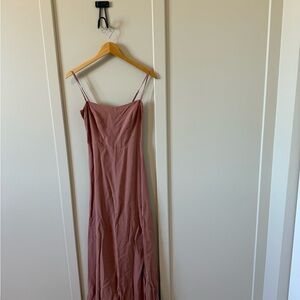 Reformation Mauve Maxi Dress with Spaghetti Straps